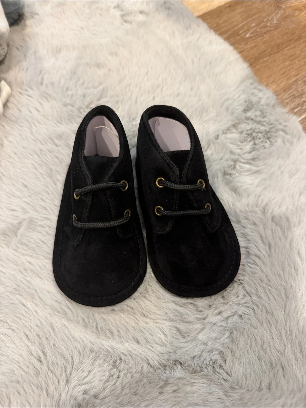 Black faux suede toddler baby Shoes